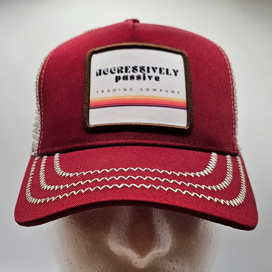 Aggressively Passive Hat Snapback Maroon