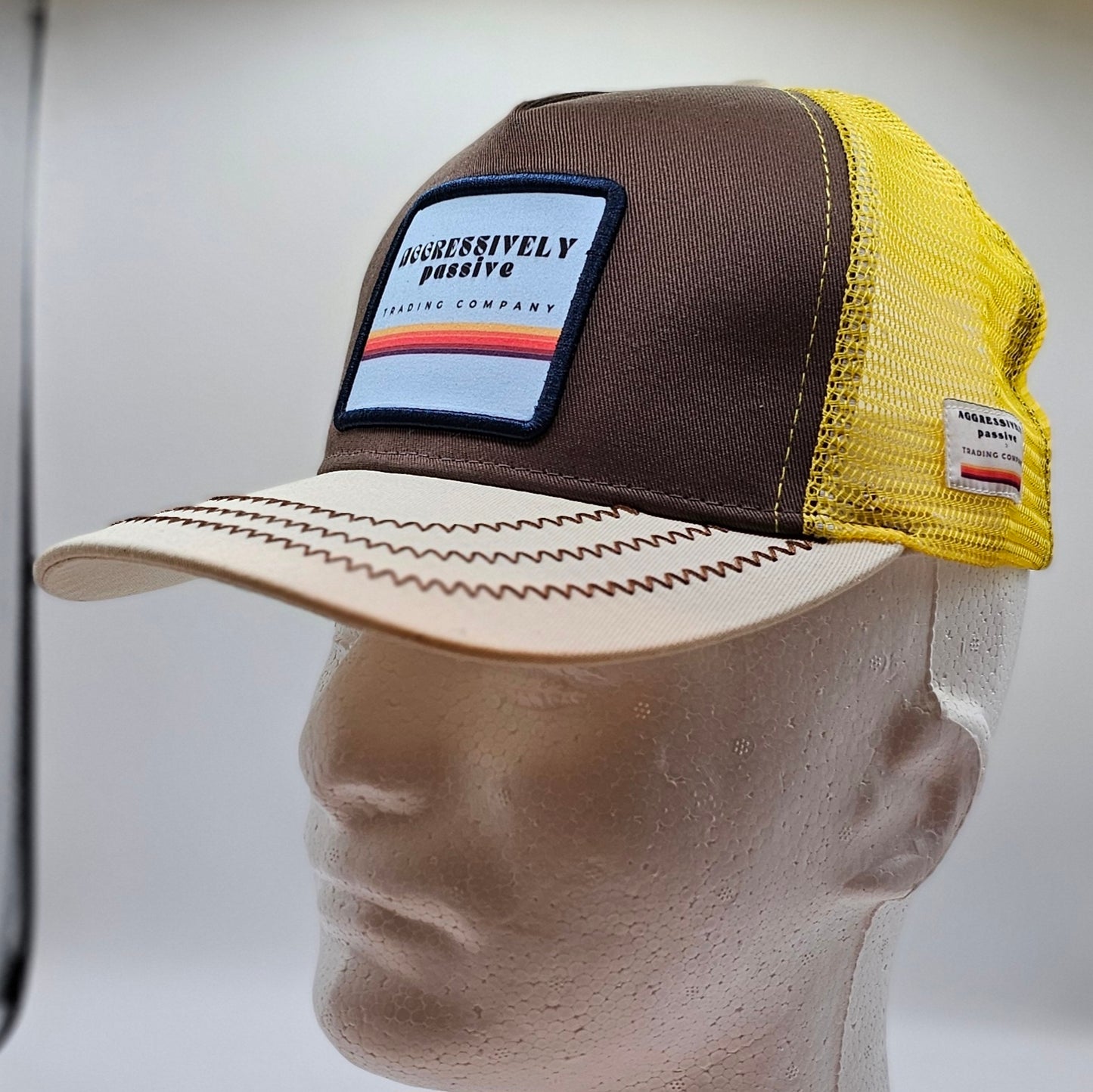 70's Retro Snapback Trucker Hat - Aggressively Passive